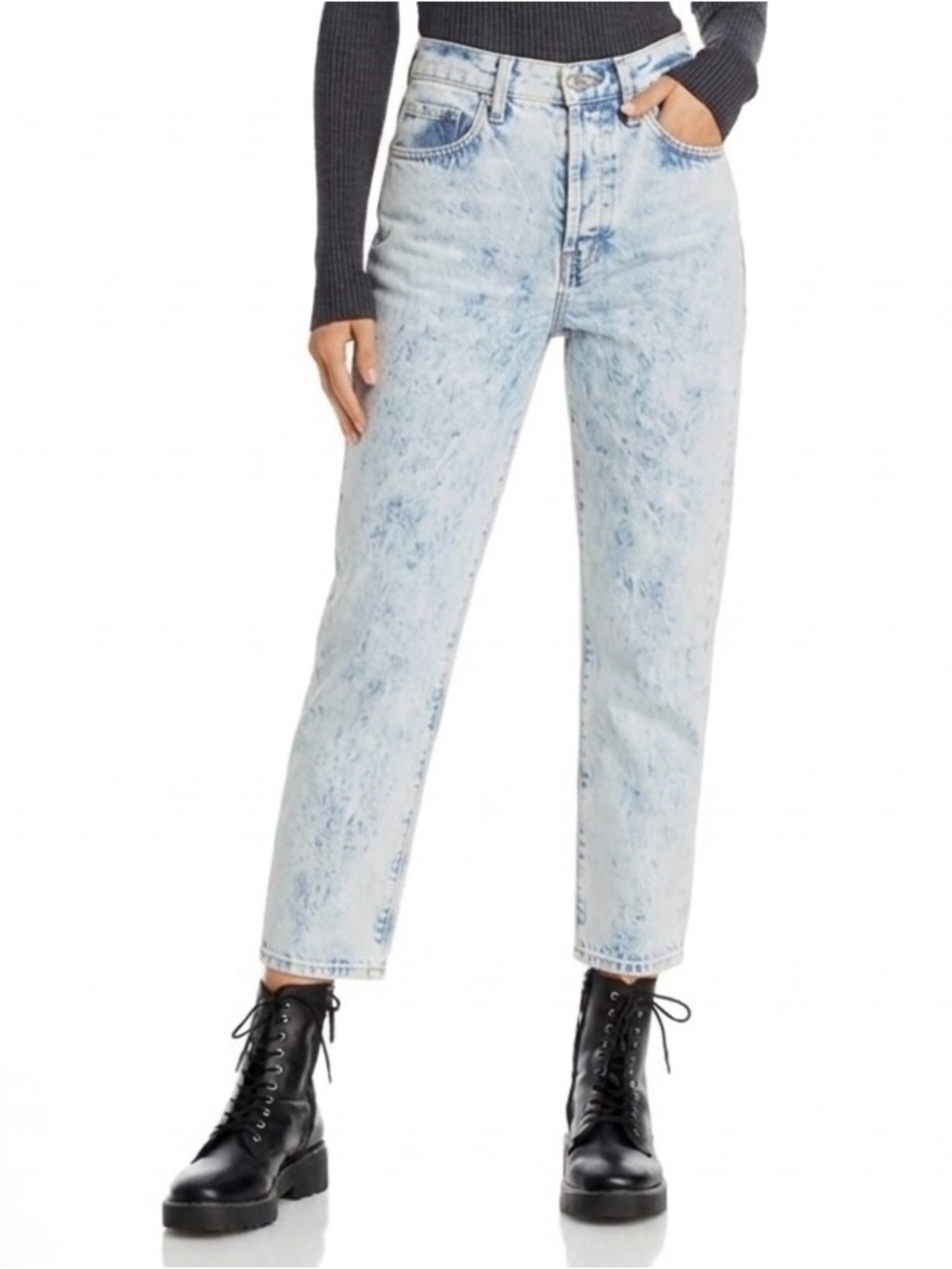 Frame - Le Original high-rise straight cropped jeans acid‎ wash retro Richlake
